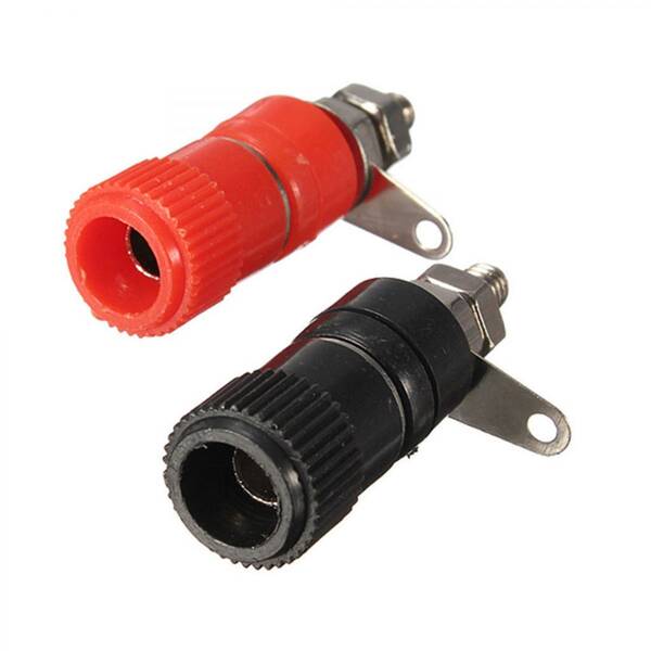 Konektor na banánek do panelu - Samice JS-910B 4 mm, 1 pár